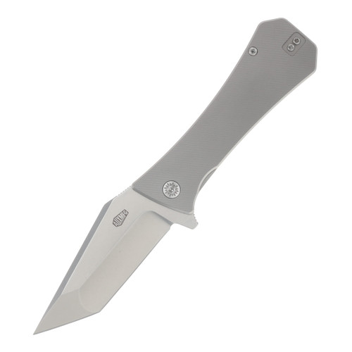 Auxiliary MFG. Coffin Tanto XL Frame Lock Folder Full Titanium 4in Blade Production AUX006TITNXL