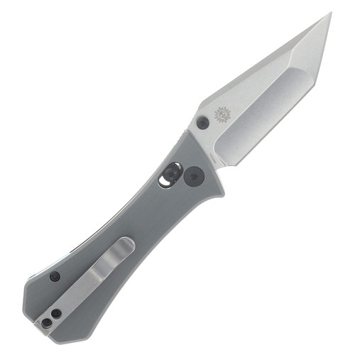 Auxiliary MFG. Coffin Tanto Crossbar Folder Grey G-10- Production AUX005GRY