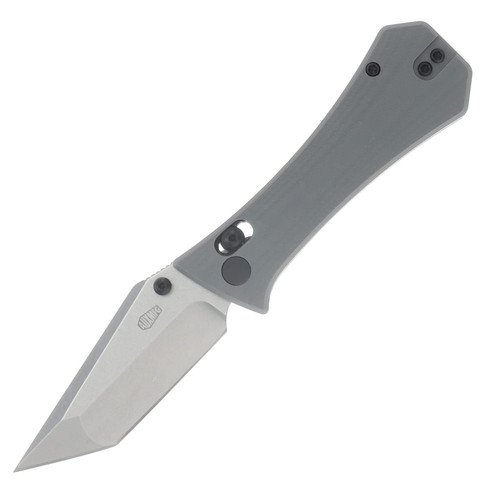 Auxiliary MFG. Coffin Tanto Crossbar Folder Grey G-10- Production AUX005GRY