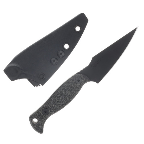 Half Face Blades Gulo Gulo Fixed Blade Black Canvas Armor Black Cerakote HFGULOBKARMCER