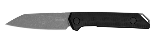 Kershaw Mini Iridium Fixed Knife Black Linen Micarta Handle D2 Blade