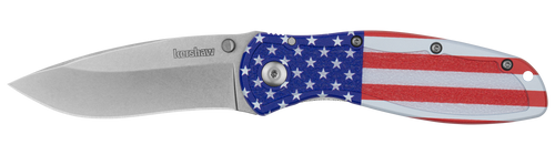 Kershaw Blur AO Folder USA Flag AL Custom CCI Coating Trac-Tec Insert Handle 14C28N Blade KS1670USA
