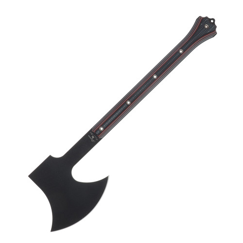 Busse Rapid Deployment Viking Single Headed Axe Red Black White G-10 Handle 51226B