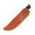 Busse SYKCO WD5 Fixed Blade STNWSH Blade Resiprene C Handle Brown Sheath SYKCOWD5SW