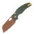 Kizer SMKW Exclusive The Grunt Sheepdog Folder Green AL Handle Sunset PVD Elmax Blade KI3488.29BSE1