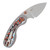 Kizer SMKW Exclusive Miami Vibes Microbe Folder Multi Colored Micarta W/Vortex Pattern V2742E1