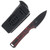 Kizer SMKW Exclusive Whiskey Jack Fixed Knife Red- Black Micarta Vortex Pattern Handle Black Ti Coated 10V Blade 1108E1