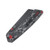 Kizer SMKW Exclusive Madrac Folder Blk Micarta W/Vortex Pattern Handle Blk Ti Coated 10V Blade V3693E4