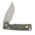 Vosteed Porcupine Modswap Folder Stonewash 154CM Blade Green Micarta Handle A3104
