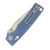 Vosteed Porcupine Modswap Folder Satin 154CM Blade Blue Micarta Handle A3105
