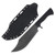 Work Tuff Gear  V-44X Black Textured Grip Handle Dark Washed SK85 Blade Black Kydex Sheath SK85-DWBB