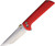 North Mountain Blade Chop 2 Button Lock Folder Red G10 Handle SLD Magic Tanto Bld 2406-RED