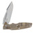Hinderer Eklipse Skinny Fullered Magnacut Harpoon Spearpoint Non Flipper Folder Tri-way Stonewash Bronze Coyote G10 KEK35SKNFHSPESWBZCY