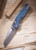 Microtech MSI Mini RAM-LOK Folder MS STNWSH Ice Blue Fluted TI W/Blue Accent MT210M10FLMS7