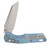 Microtech MSI Mini RAM-LOK Folder MS STNWSH Ice Blue Fluted TI W/Blue Accent MT210M10FLMS7