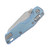 Microtech MSI Mini RAM-LOK Folder MS STNWSH Ice Blue Fluted TI W/Blue Accent MT210M10FLMS7