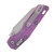 Microtech MSI Mini RAM-LOK Folder MS STNWSH Purple Haze Frag TI W/ Purple Accent MT210M10FRMS6