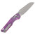 Microtech MSI Mini RAM-LOK Folder MS STNWSH Purple Haze Frag TI W/ Purple Accent MT210M10FRMS6