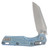 Microtech MSI Mini- RAM-LOK Folder MS STNWSH Ice Blue Frag TI W/ Blue Accent MT210M10FRMS7