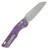 Microtech MSI Mini RAM LOK Folder MS STNWSH Purple Haze - TI W/Purple Accent MT210M10MS6