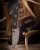 Microtech Akris Fixed Blade STNWSH Standard G-10 Blk Dark Chocolate Sheath MT9510BK1