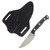 Microtech Akris Fixed Blade STNWSH Standard G-10 Blk Dark Chocolate Sheath MT9510BK1
