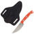 Microtech Akris Fixed Blade STNWSH Standard G-10 Ember Drk Chocolate Sheath MT9510EM1