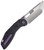 Ketuo Yakuza Satin Purple Black Carbon Fiber Flipper Linerlock Knife