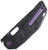 Ketuo Yakuza Purple Black Shredded Carbon Fiber Flipper Linerlock Knife