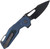 Ketuo Mini Griffin Blue Titanium Blue Carbon Fiber Button Linerlock Knife