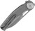 Dreamtech Gray Titanium M390 Flipper Button Lock Folding Knife