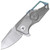 Dreamtech Gray Titanium D2 Reverse Tanto Carabiner Folding Knife