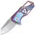 Dreamtech Purple Blue Titanium S35VN Carabiner Flipper Folding Knife