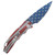 Pro-Tech TR-5 Tactical Response 5  Automatic Knife USA Flag Patriot Cerakote Gold Lip Pearl Button T501-PATRIOT