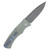 Pro Tech Auto Duke Custom 005 6A14V Titanium Handle With Seafoam Green Anodize Chad Nichols Raindrop Damascus Blade 2026DUKECUST5