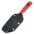 Voyage Bladeworks Outland Fixed Blade Red Anodized Aluminum - Satin D2 Blade VBOUTLANDRED