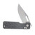 Vero Engineering Aura Folding Knife Drop Point 14C28N Machine Satin Blk Fingerprint VAUDPMSBKFP