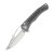 Heretic Knives Wraith Manual Vented Distressed Titanium Mother Of Pearl Button Inlay Hand Ground Bowie Cracked Ice M390 Blade HKWVDT