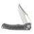 Heretic Knives Wraith Manual Vented Distressed Titanium Mother Of Pearl Button Inlay Hand Ground Bowie Cracked Ice M390 Blade HKWVDT