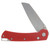 ABW Model 3 Manual Button Lock Folder Red G-10 Handle Magnacut Blade ABWMODEL3G10RED