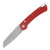 ABW Model 3 Manual Button Lock Folder Red G-10 Handle Magnacut Blade ABWMODEL3G10RED