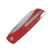 ABW Model 3 Manual Button Lock Folder Red G-10 Handle Magnacut Blade ABWMODEL3G10RED