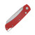 ABW Model 3 Manual Button Lock Folder Red G-10 Handle Magnacut Blade ABWMODEL3G10RED