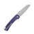 ABW Model 3 Manual Button Lock Folder Purple G-10 Magnacut Blade ABWMODEL3G10PURPLE