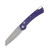 ABW Model 3 Manual Button Lock Folder Purple G-10 Magnacut Blade ABWMODEL3G10PURPLE