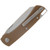 ABW Model 3 Manual Button Lock Folder Tan G-10 Handle Magnacut Blade ABWMODEL3G10TAN