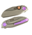 Reate VK-Frok Hand Rubbed Acid Wash Elmax Ti-Wire Wheel Handle Purple Clip