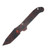Microtech Auto L.U.D.T S/E Gen III Signature Series Smooth Topo Black/Orange Camo Handle Tanto Blade AUMT1136S-1 TPBKORCS