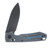 Vosteed Raccoon TiSlim Folder S35VN Blk Stonewash Blade Acid Wash Blue TI Handle A4510