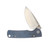 Vosteed Porcupine TiSlim Folder S90V Satin Blade Blue Titanium Handle A4806